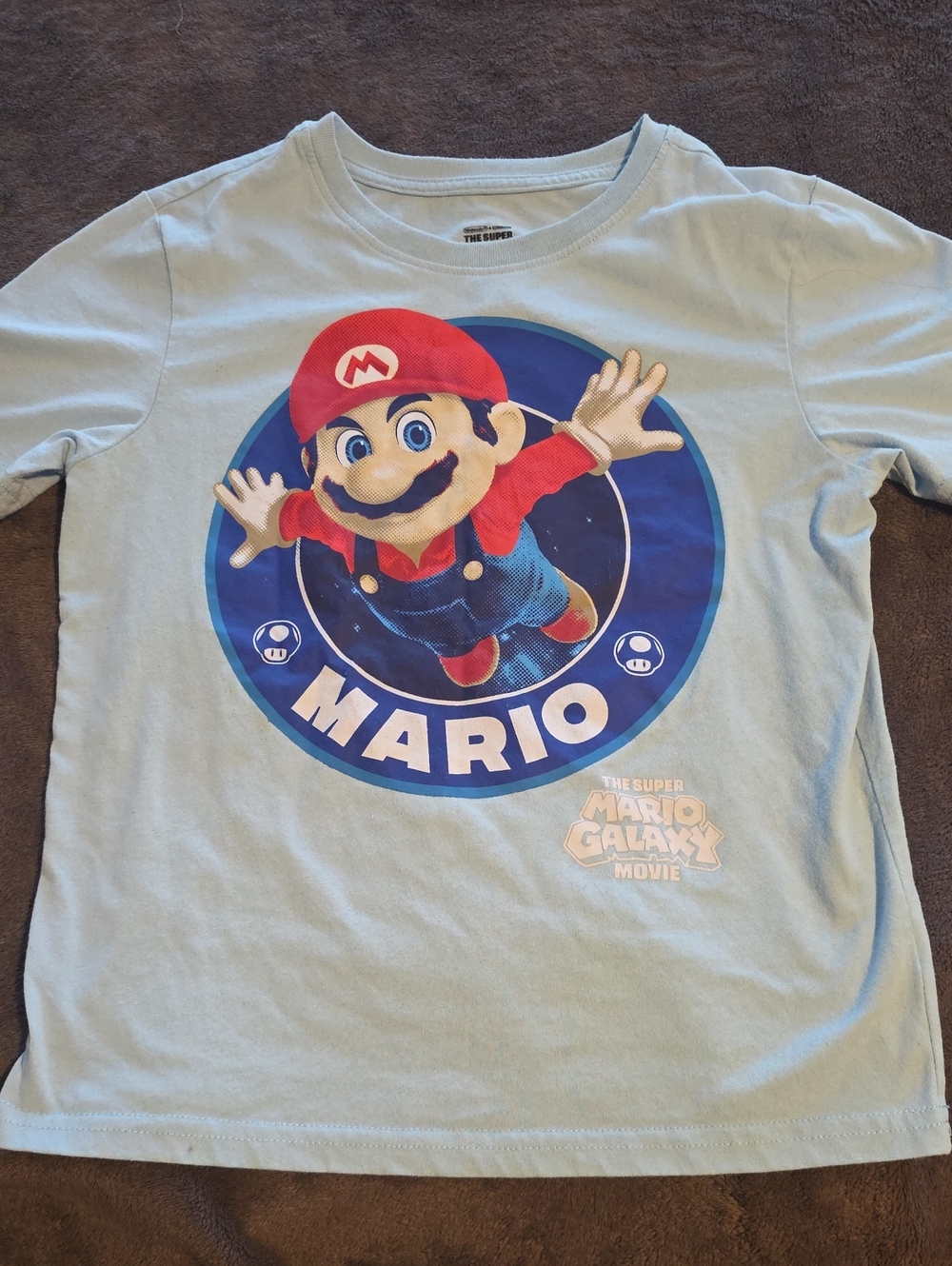 Official Nintendo Boys Size 8 Super Mario Galaxy Movie Graphic Tee
